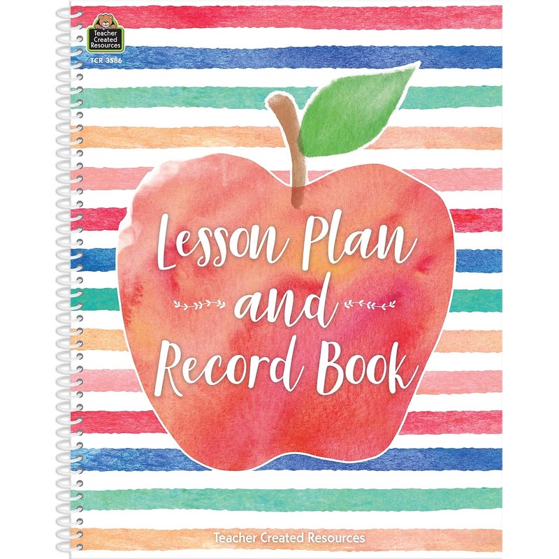 Teacher Created Resources Watercolor Lesson Plan and Record Book (TCR3586)